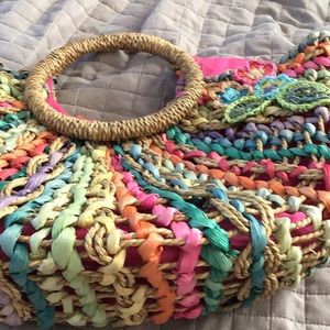 Bohemian style straw bag